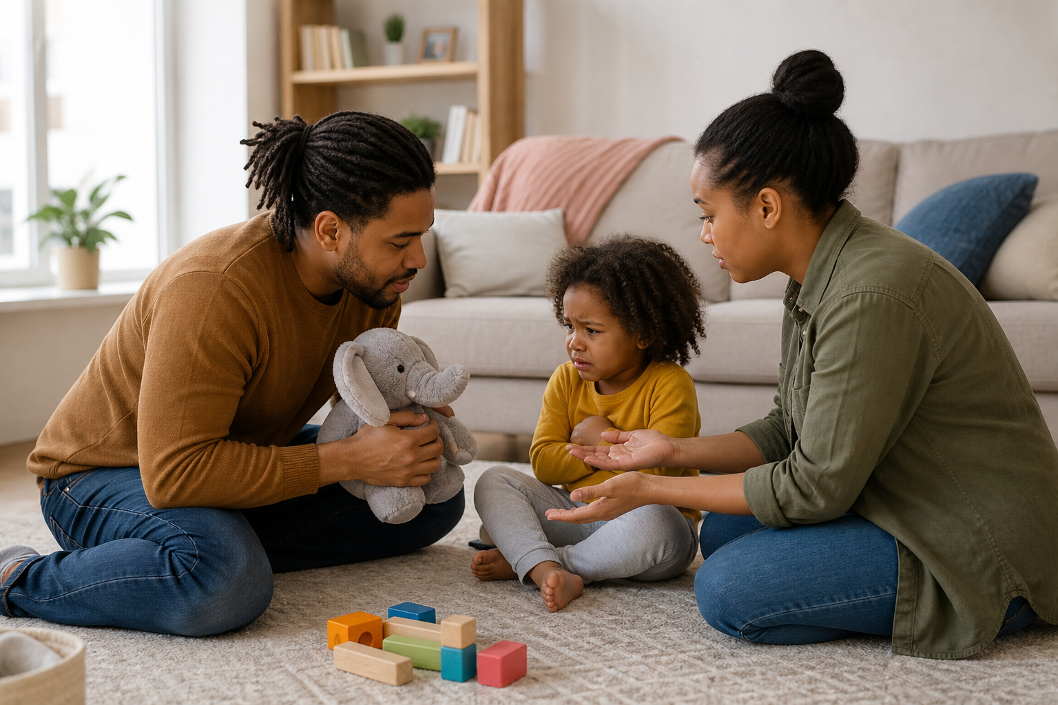 Illustration for Why does my toddler hit, and what should I do in the moment?
